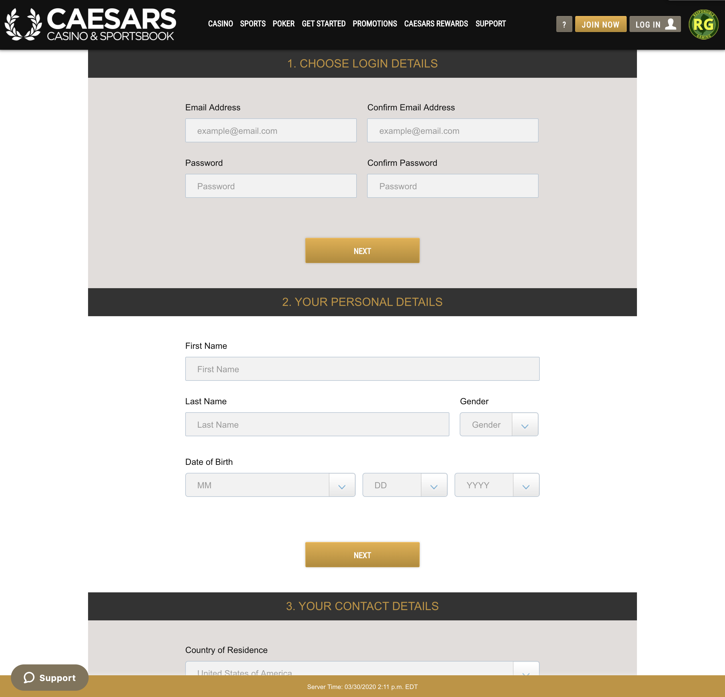 caesars sportsbook customer service email