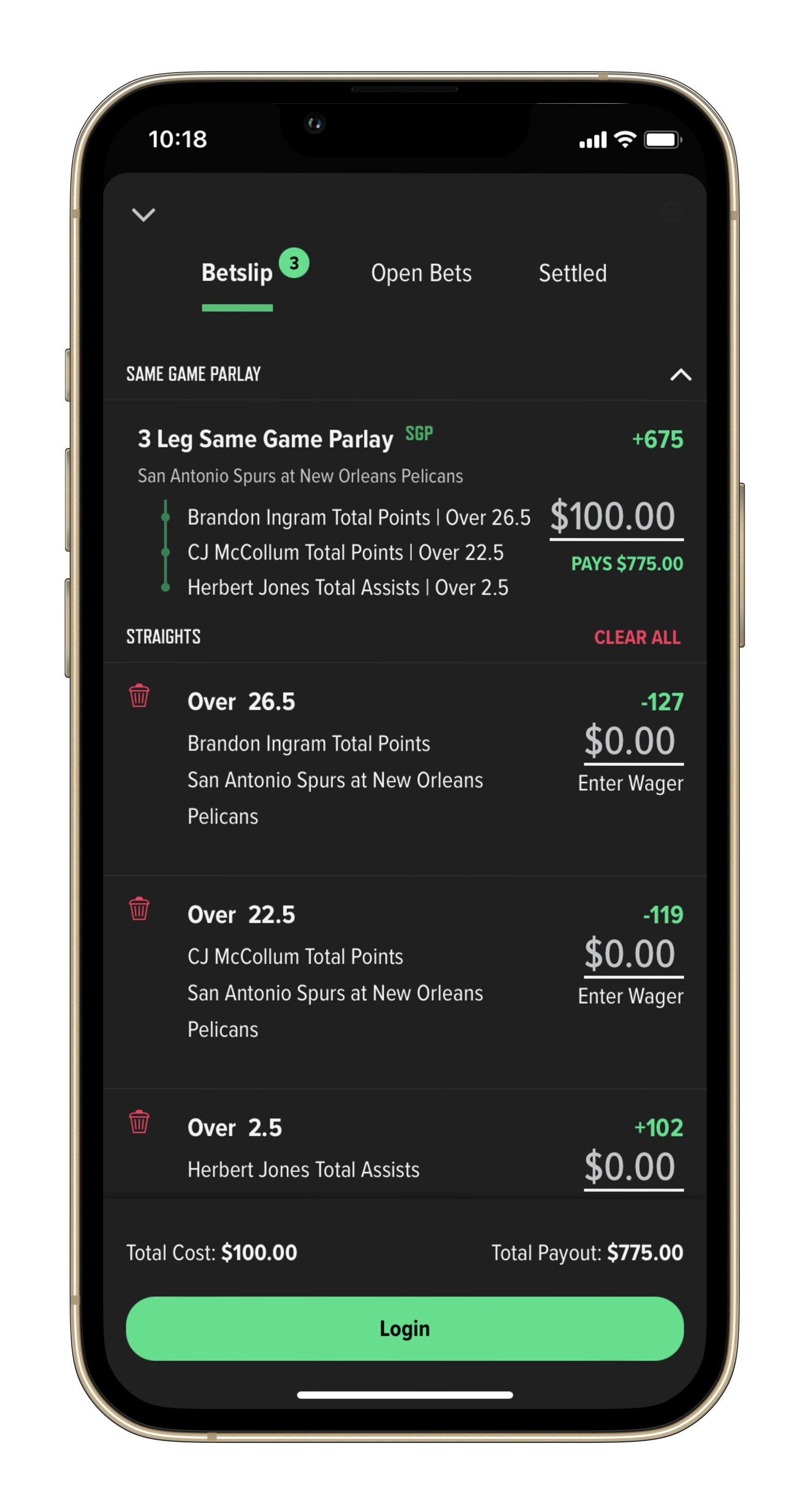 Caesars Sportsbook Same Game Parlay