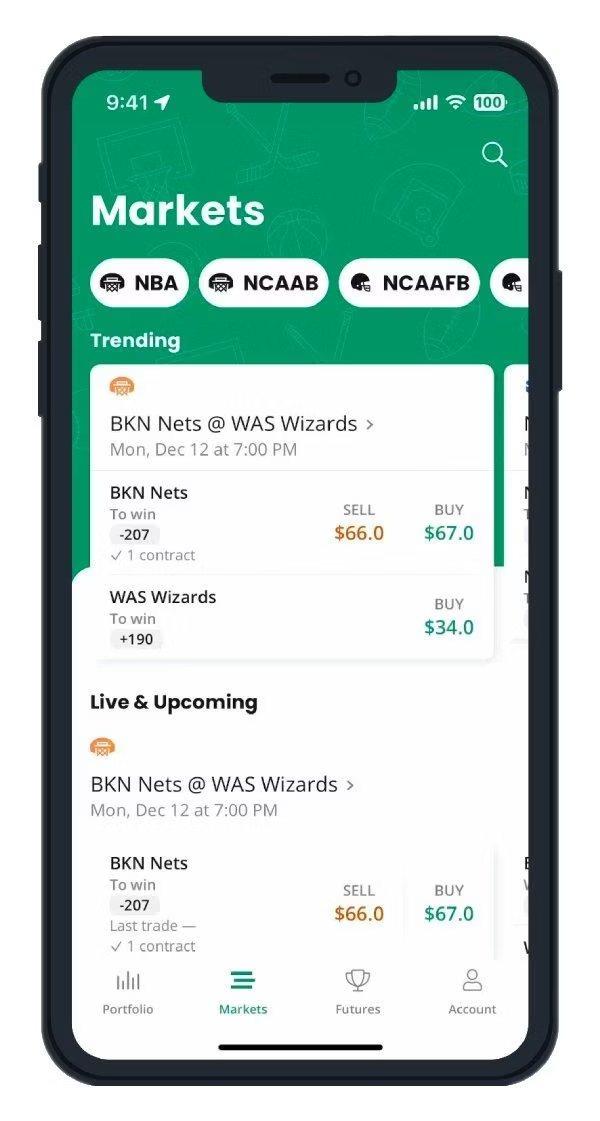 Sporttrade App Markets