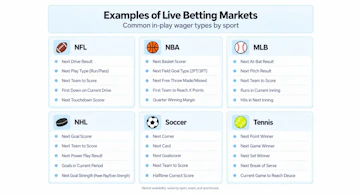 Examples of Live Betting Markets