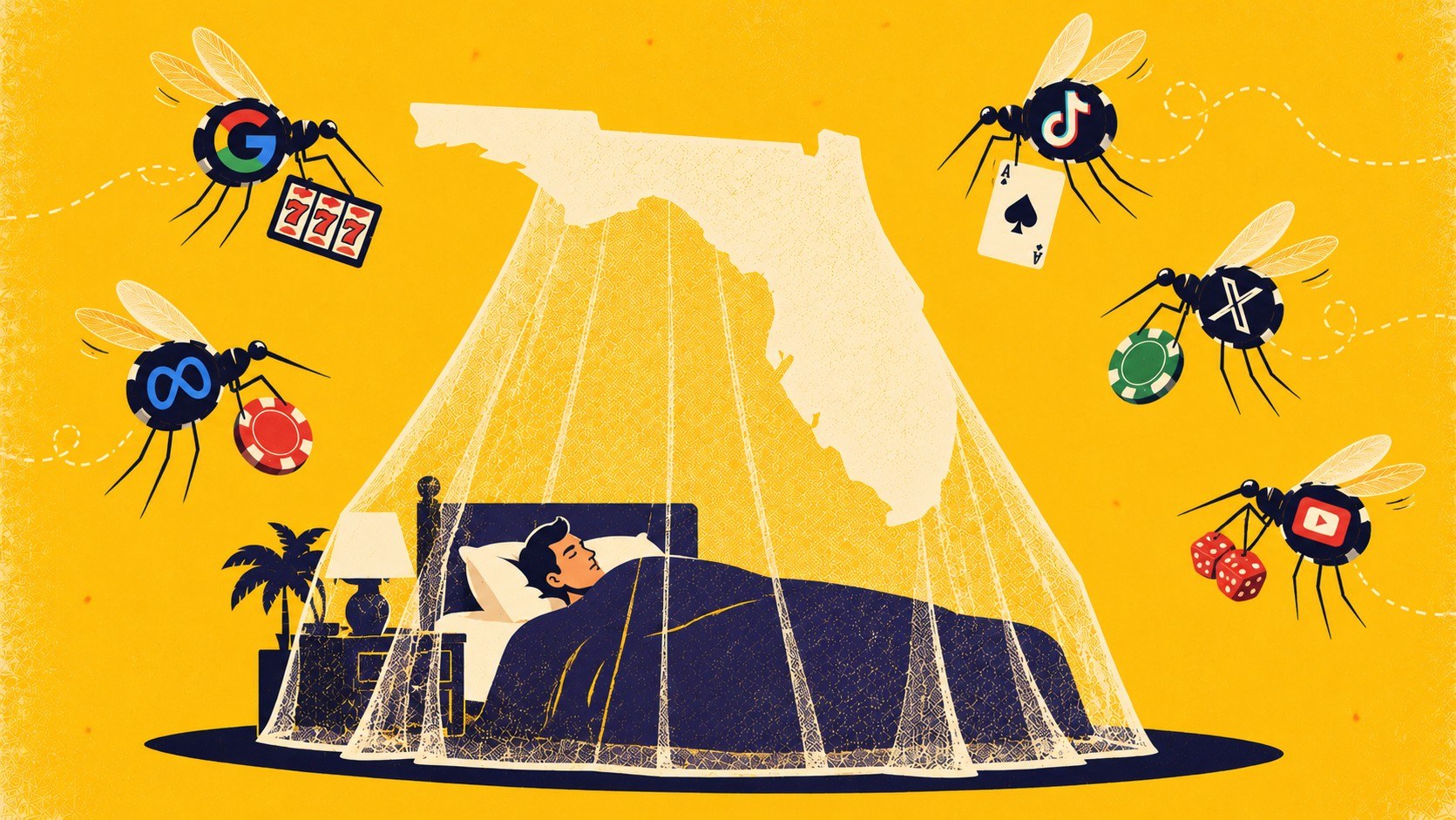 Florida sweepstakes casino ads google meta tiktok