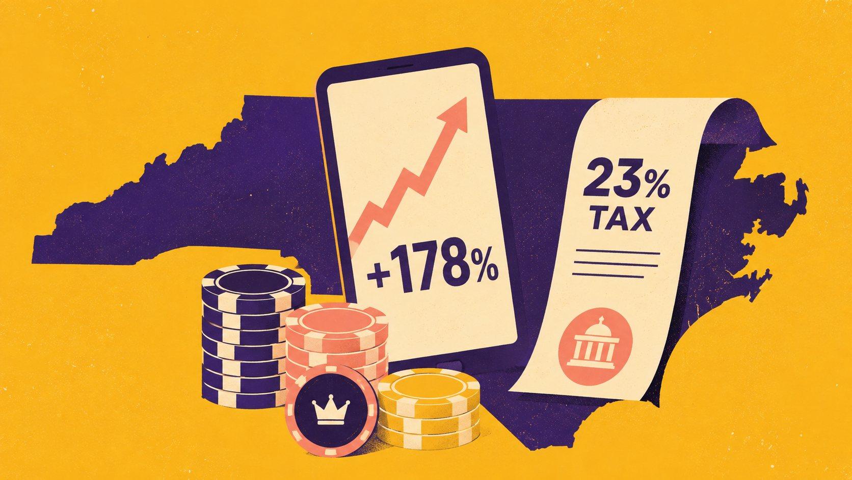 North carolina sportsbook revenue july 2026