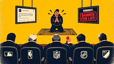 Sports leagues lifetime bans bettor harassment