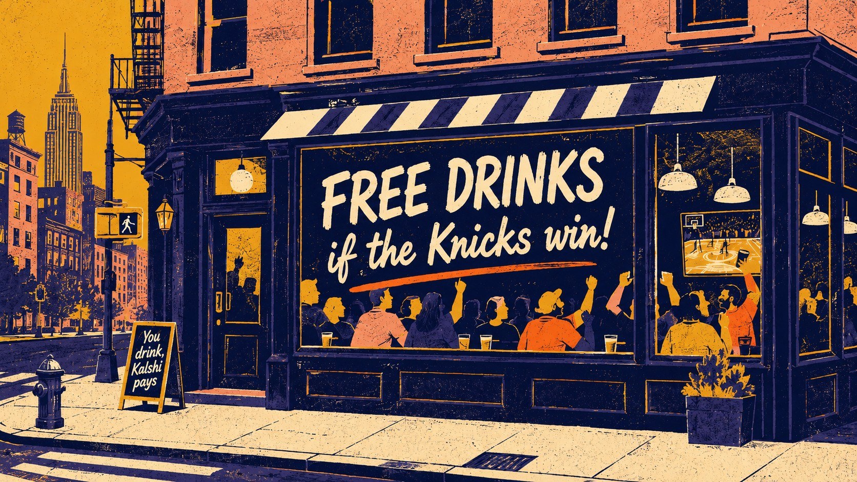 The jeffrey free drinks if knicks win kalshi