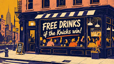 The jeffrey free drinks if knicks win kalshi