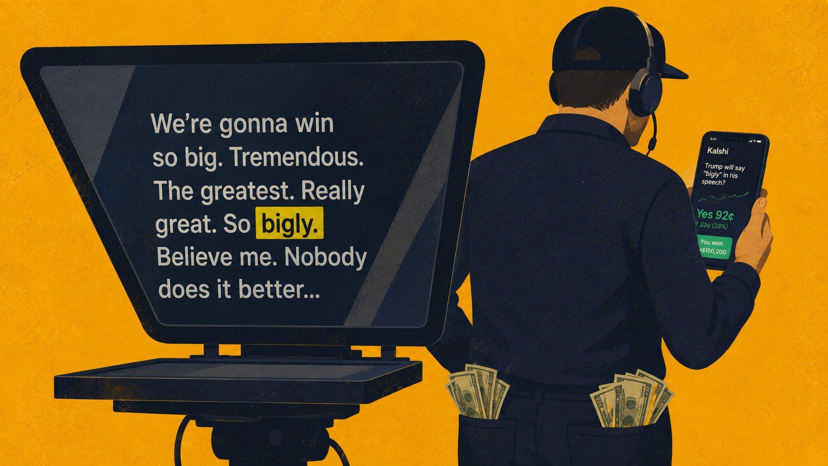 Trump teleprompter operator kalshi bets