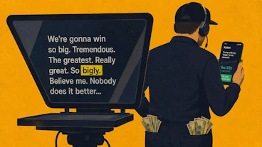 Trump teleprompter operator kalshi bets