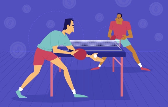 This weird German game is a combination of soccer and ping pong